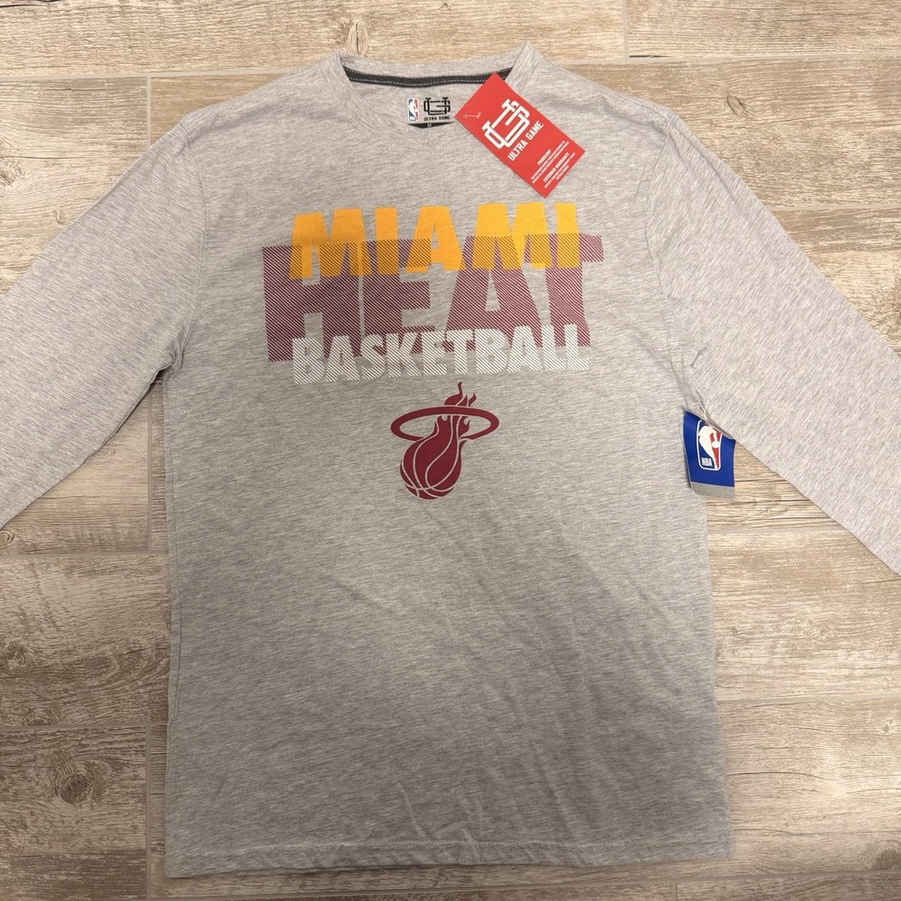 Miami Heat Ultra Game NBA Men's‎ Super Soft Supreme Long Sleeve T-shirt Size M